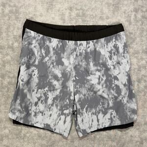 Skora Qwick-Dry Cosmic Sky lined 6in training gym workout shorts mens XL